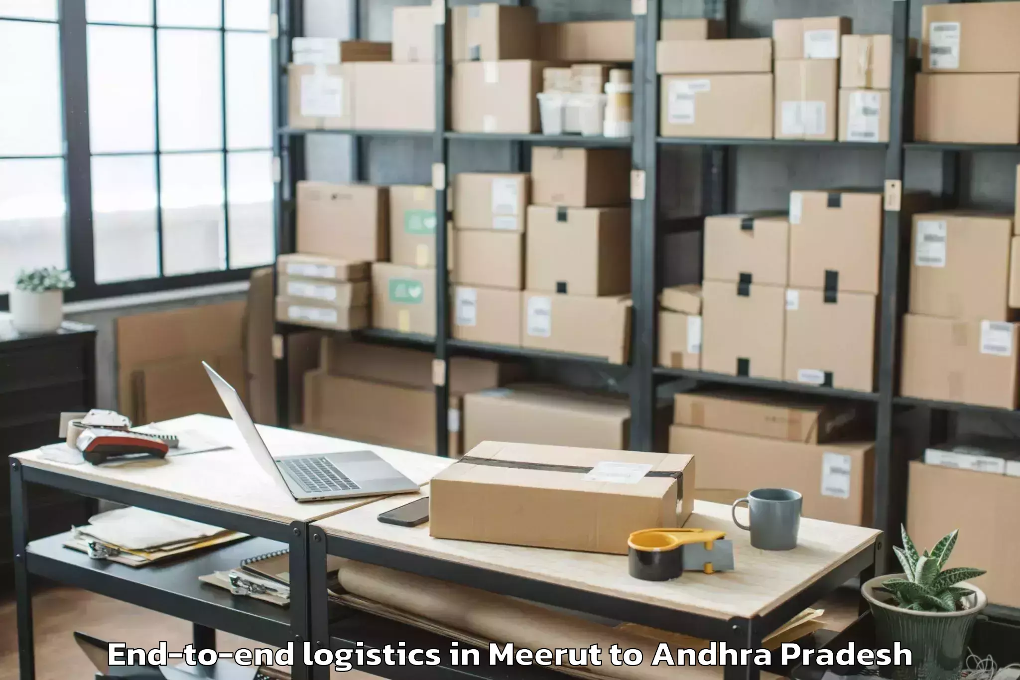 Affordable Meerut to Peda Araveedu End To End Logistics